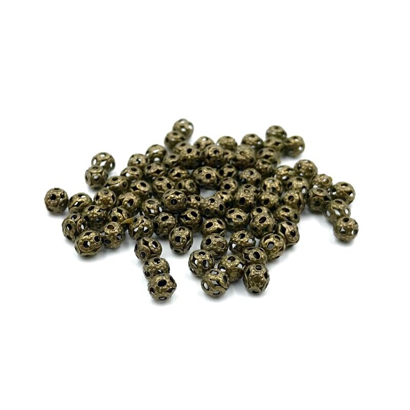 4mm žalvario sp. ažūriniai intarpai, 10g