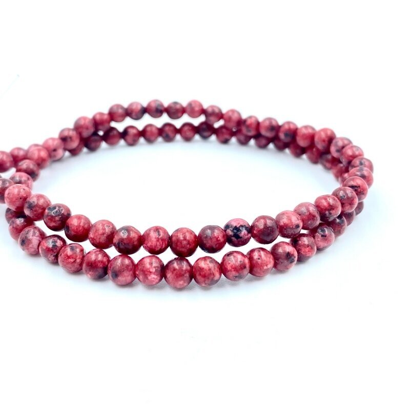 4mm bordo sp. žadeitas, 40cm juosta 4mm bordo sp. žadeitas, 40cm juosta
