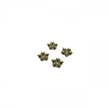 4x11mm žalvario sp. intarpai, 22vnt.