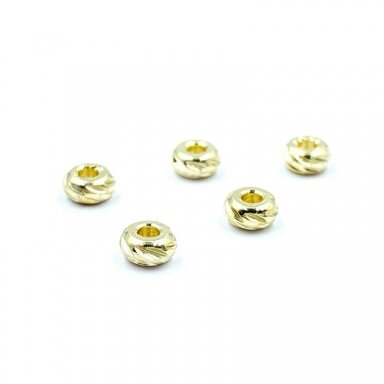 4x2mm 14k aukso sp. nerūdijančio plieno intarpas, 5vnt. 4x2mm 14k aukso sp. nerūdijančio plieno intarpas, 5vnt.
