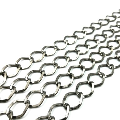 16x14mm juodintos sp. grandinėlė, 1m