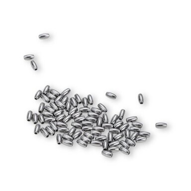 4x2mm platinos sp. nerūdijančio plieno intarpai, 6vnt.