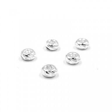 4x2mm sidabro sp. nerūdijančio plieno intarpas, 5vnt. 4x2mm sidabro sp. nerūdijančio plieno intarpas, 5vnt.
