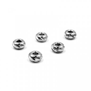 4x2mm platinos sp. nerūdijančio plieno intarpas, 5vnt. 4x2mm platinos sp. nerūdijančio plieno intarpas, 5vnt.