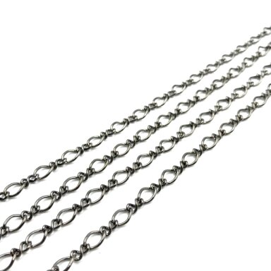 8x6mm juodintos sp. grandinėlė, 1m