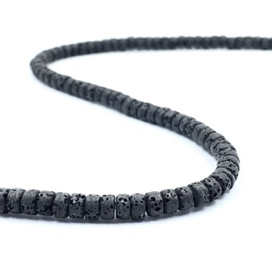 4x3mm juodos sp. lava, disko formos, 40cm juosta