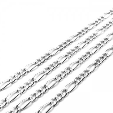 10x5mm sidabro sp. grandinėlė, 1m