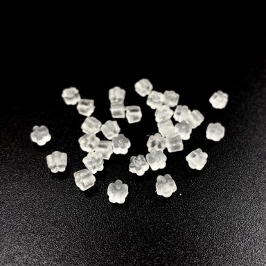 4x3mm silikonis auskarų įvėrimo fiksatorius gėlytė, 40vnt. 4x3mm silikonis auskarų įvėrimo fiksatorius gėlytė, 40vnt.