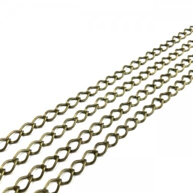 9x6mm žalvario sp. grandinėlė, 1m