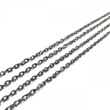 4x3mm juodintos sp. grandinėlė, 1m