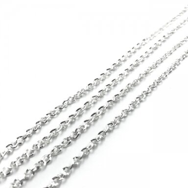 4x3mm sidabro sp. grandinėlė, 1m