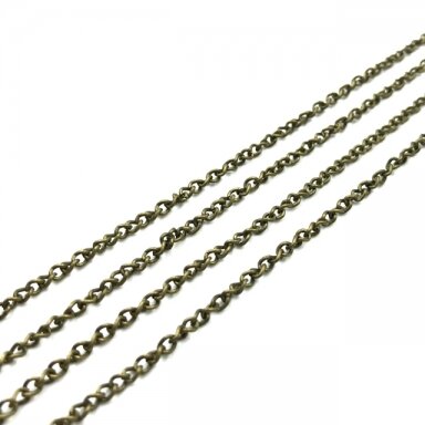 3x2mm žalvario sp. grandinėlė, 1m