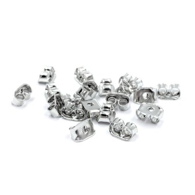 4x5mm nikelio sp. auskaų fiksatoriai, 30vnt. 4x5mm nikelio sp. auskaų fiksatoriai, 30vnt.