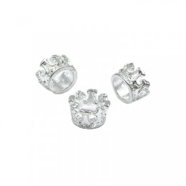 4x7mm sidabro sp. nerūdijančio plieno intarpas karūna, 1vnt. 4x7mm sidabro sp. nerūdijančio plieno intarpas karūna, 1vnt.
