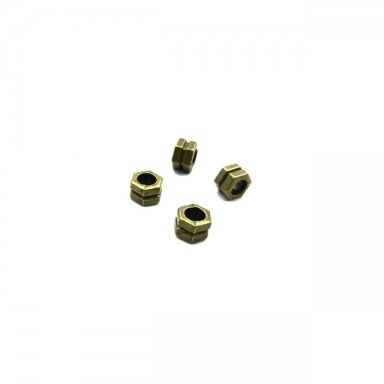 4x7mm žalvario sp. intarpai, 34vnt.