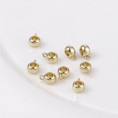 4x8mm 14k aukso sp. nerūdijančio plieno pakabuko laikiklis, 1vnt. 4x8mm 14k aukso sp. nerūdijančio plieno pakabuko laikiklis, 1vnt.