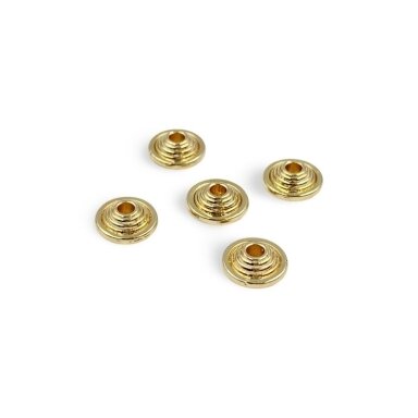 4x8mm 14k aukso sp. nerūdijančio plieno intarpas, 5vnt.