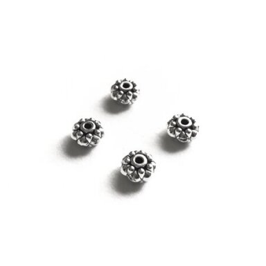 4x8mm sidabro sp. intarpai, 22vnt.