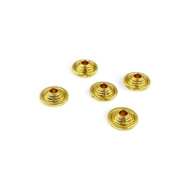 4x8mm 18k aukso sp. nerūdijančio plieno intarpas, 5vnt.