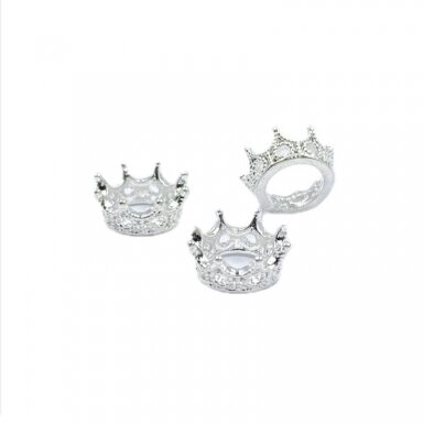 4x8mm sidabro sp. nerūdijančio plieno intarpas karūna, 1vnt. 4x8mm sidabro sp. nerūdijančio plieno intarpas karūna, 1vnt.