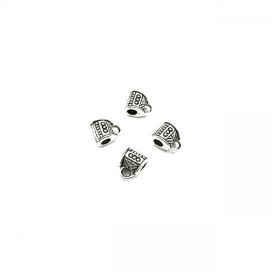 7x8mm sidabro sp. pakabukų laikikliai, 28vnt.