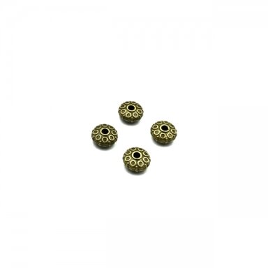 4x8mm žalvario sp. intarpai, 23vnt.