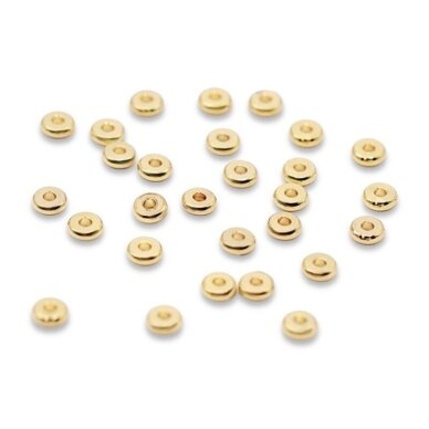 4x1,6mm 14k aukso sp. nerūdijančio plieno intarpai, 10vnt. 4x1,6mm 14k aukso sp. nerūdijančio plieno intarpai, 10vnt.