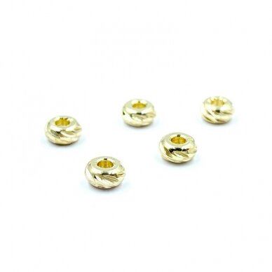 4x2mm 14k aukso sp. nerūdijančio plieno intarpas, 5vnt. 4x2mm 14k aukso sp. nerūdijančio plieno intarpas, 5vnt.