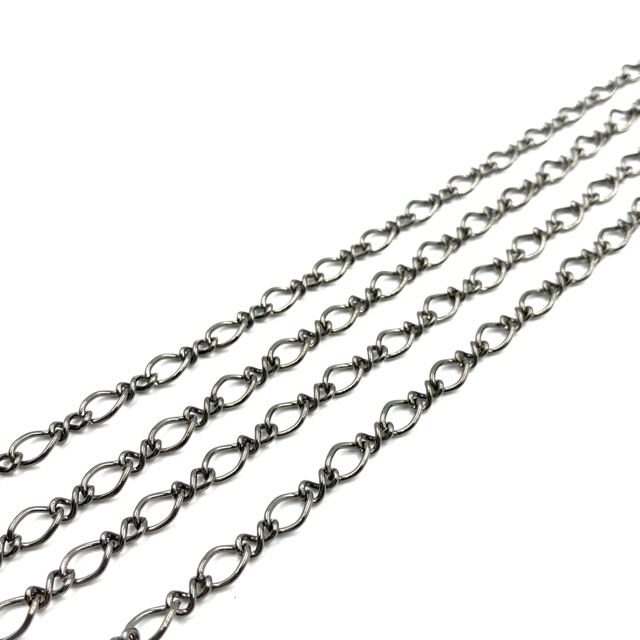 8x6mm juodintos sp. grandinėlė, 1m