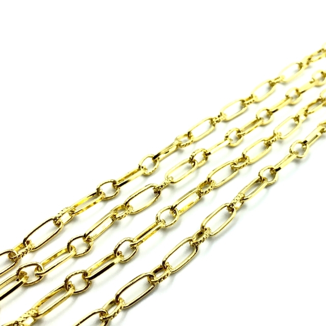 10x5mm aukso sp. grandinėlė, 1m