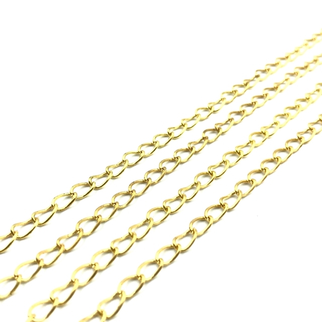 6x3mm aukso sp. grandinėlė, 1m