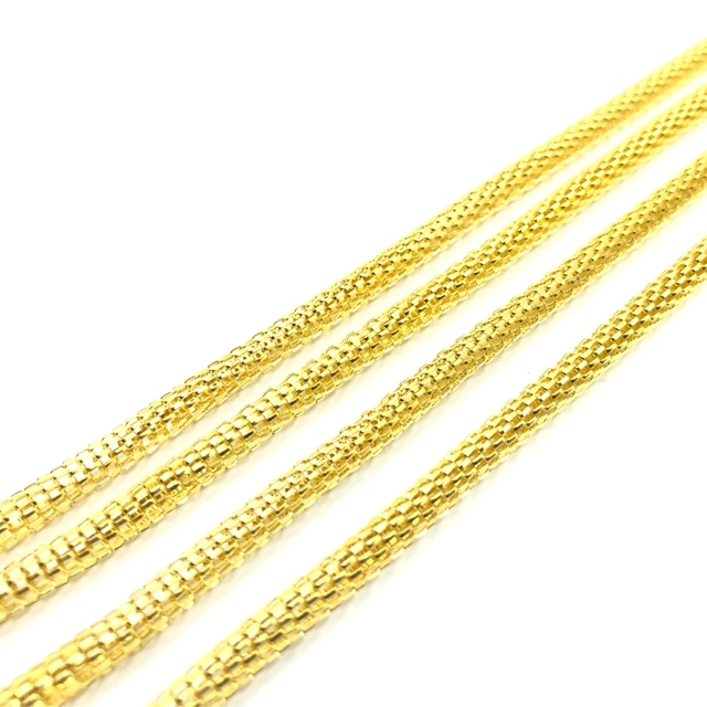 4x4mm aukso sp. grandinėlė, 1m