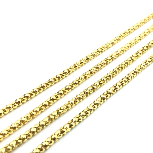 3x3mm aukso sp. grandinėlė, 1m