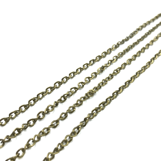 4x3mm žalvario sp. grandinėlė, 1m