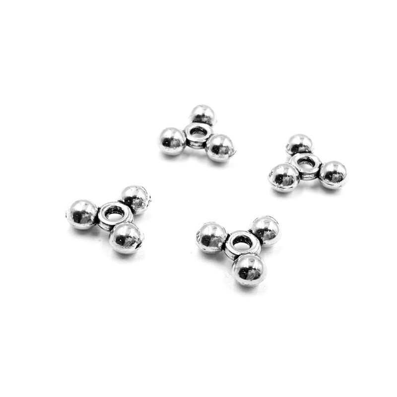 4x10mm sidabro sp. intarpai, 23vnt.