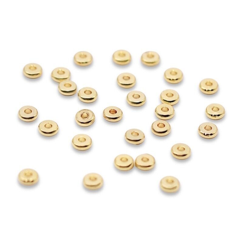 4x1,6mm 14k aukso sp. nerūdijančio plieno intarpai, 10vnt. 4x1,6mm 14k aukso sp. nerūdijančio plieno intarpai, 10vnt.