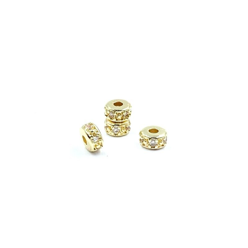 4x2mm 14k aukso sp. nerūdijančio plieno intarpas, 1vnt.
