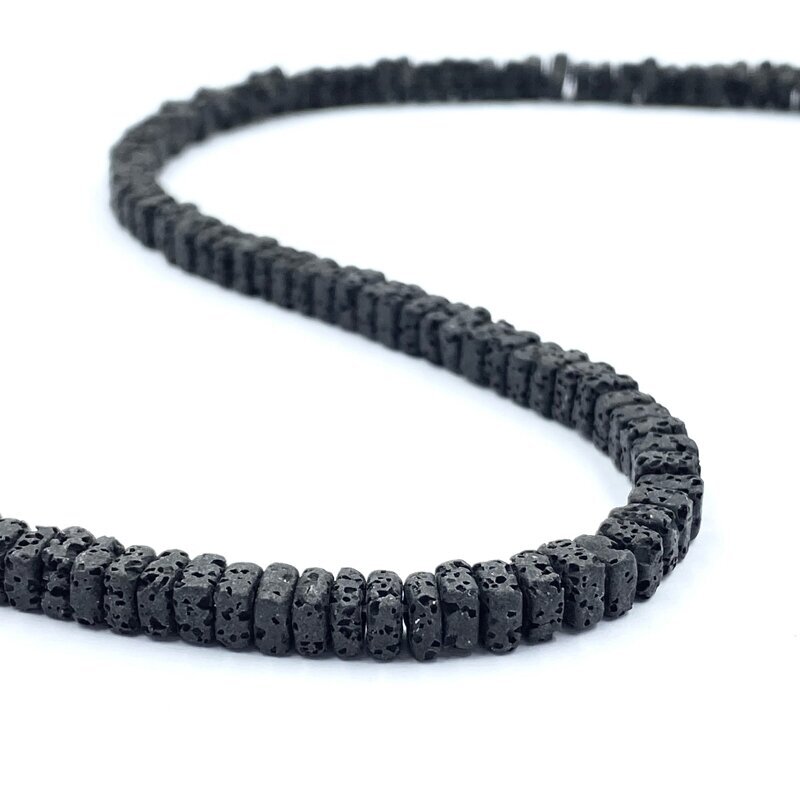 4x2mm juodos sp. lava, kvadratinės plokštelės formos, 40cm juosta 4x2mm juodos sp. lava, kvadratinės plokštelės formos, 40cm juosta