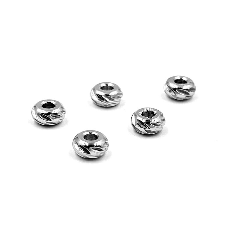 4x2mm platinos sp. nerūdijančio plieno intarpas, 5vnt.