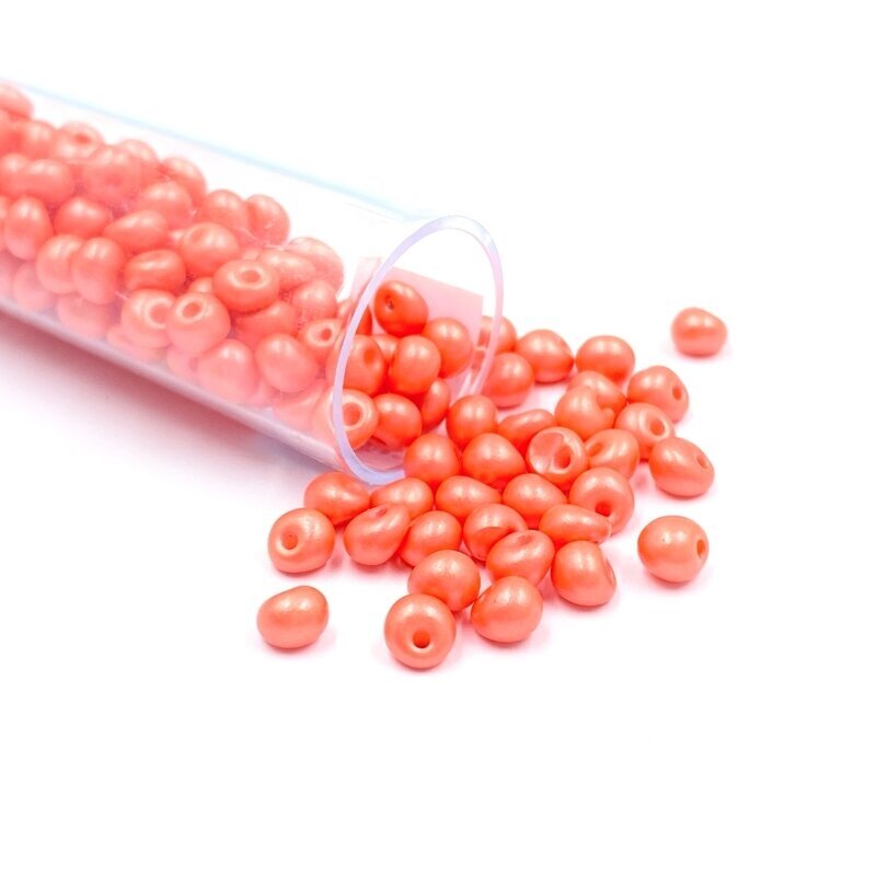 4x5mm koralų sp. biserio karoliukai, ±13g