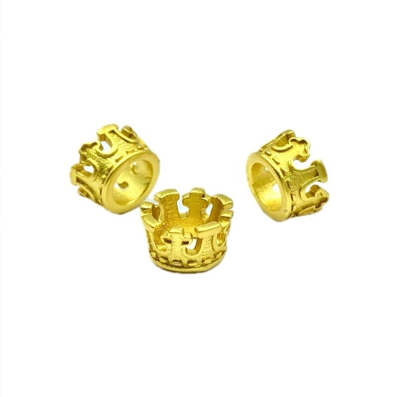 4x7mm 18k aukso sp. nerūdijančio plieno intarpas karūna, 1vnt.