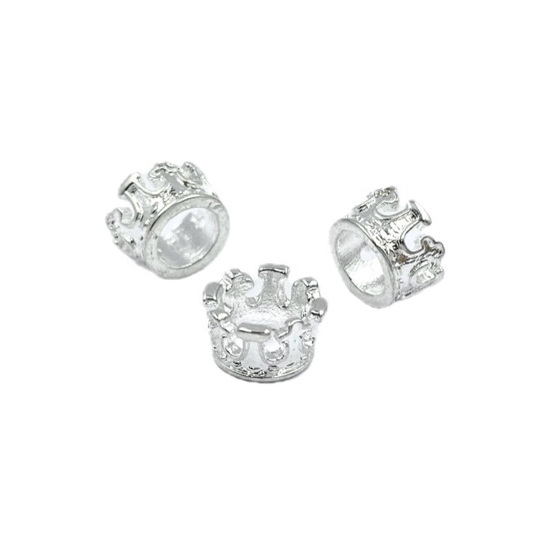 4x7mm sidabro sp. nerūdijančio plieno intarpas karūna, 1vnt.