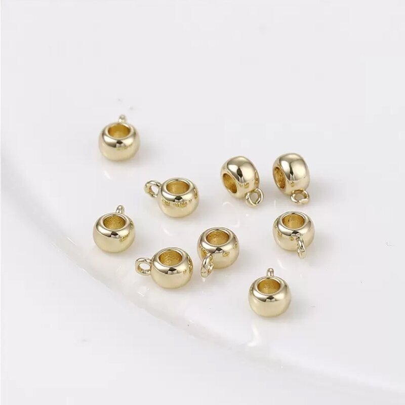 4x8mm 14k aukso sp. nerūdijančio plieno pakabuko laikiklis, 1vnt.