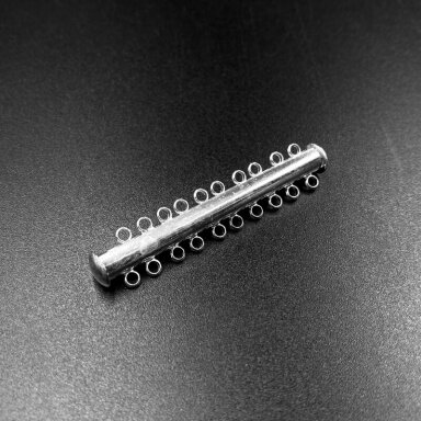 50x10mm sidabro sp. magnetinis užsegimas 10 kilpučių, 1vnt 50x10mm sidabro sp. magnetinis užsegimas 10 kilpučių, 1vnt