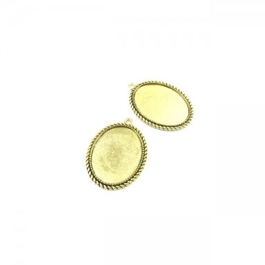 51x37mm aukso sp. rėmelis 39,6x29,8mm kabošonui, 2vnt.
