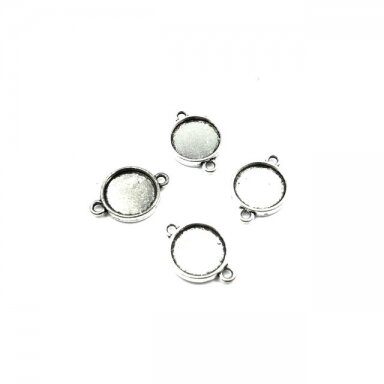 21x15mm sidabro sp. rėmelis 12,3mm kabošonui, 14vnt.