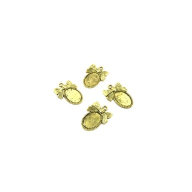 24x18mm aukso sp. rėmelis 14,4x10,1mm kabošonui, 9vnt.