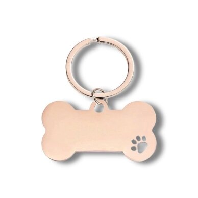 50x57mm rose gold sp. nerūdijančio plieno raktų pakabukas kaulas, 1vnt. 50x57mm rose gold sp. nerūdijančio plieno raktų pakabukas kaulas, 1vnt.