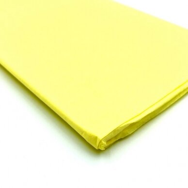 50x66cm šviesiai geltonos sp. šilkinis popierius lapais, 10vnt.
