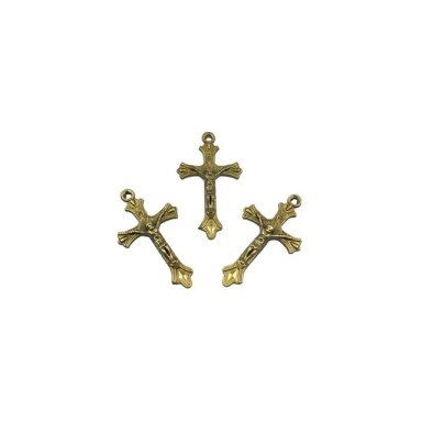 43x24mm žalvario sp. pakabukas kryžius, 7vnt.